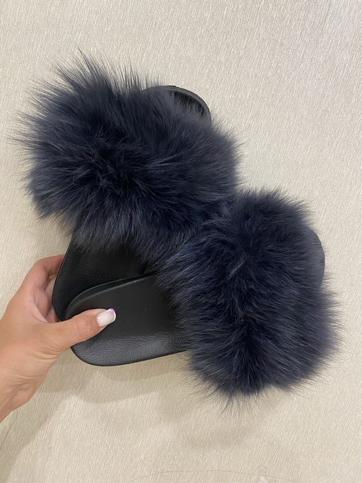 Сезонний розпродаж!Неймовірні зручні пухнасті шльопки натуральне хутро