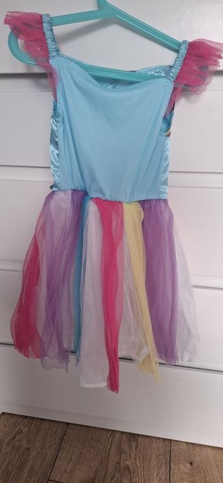 Sukienka kolorowa jednorozec  tęczowa na karnawal  bal 116