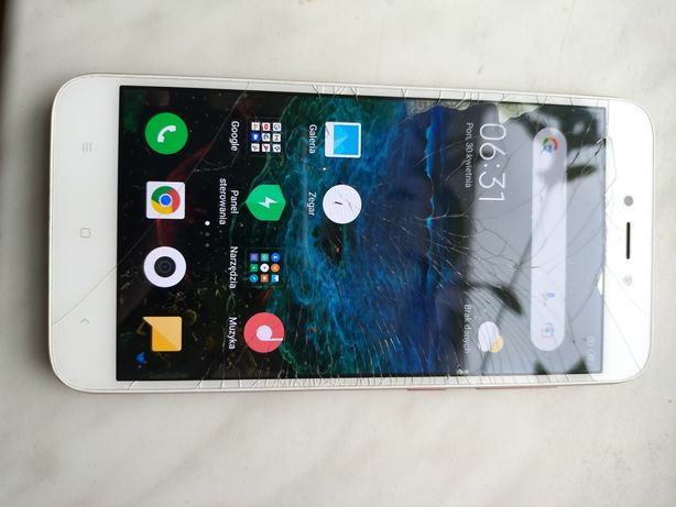Xiaomi redmi 5 A działa pęknięty ekran