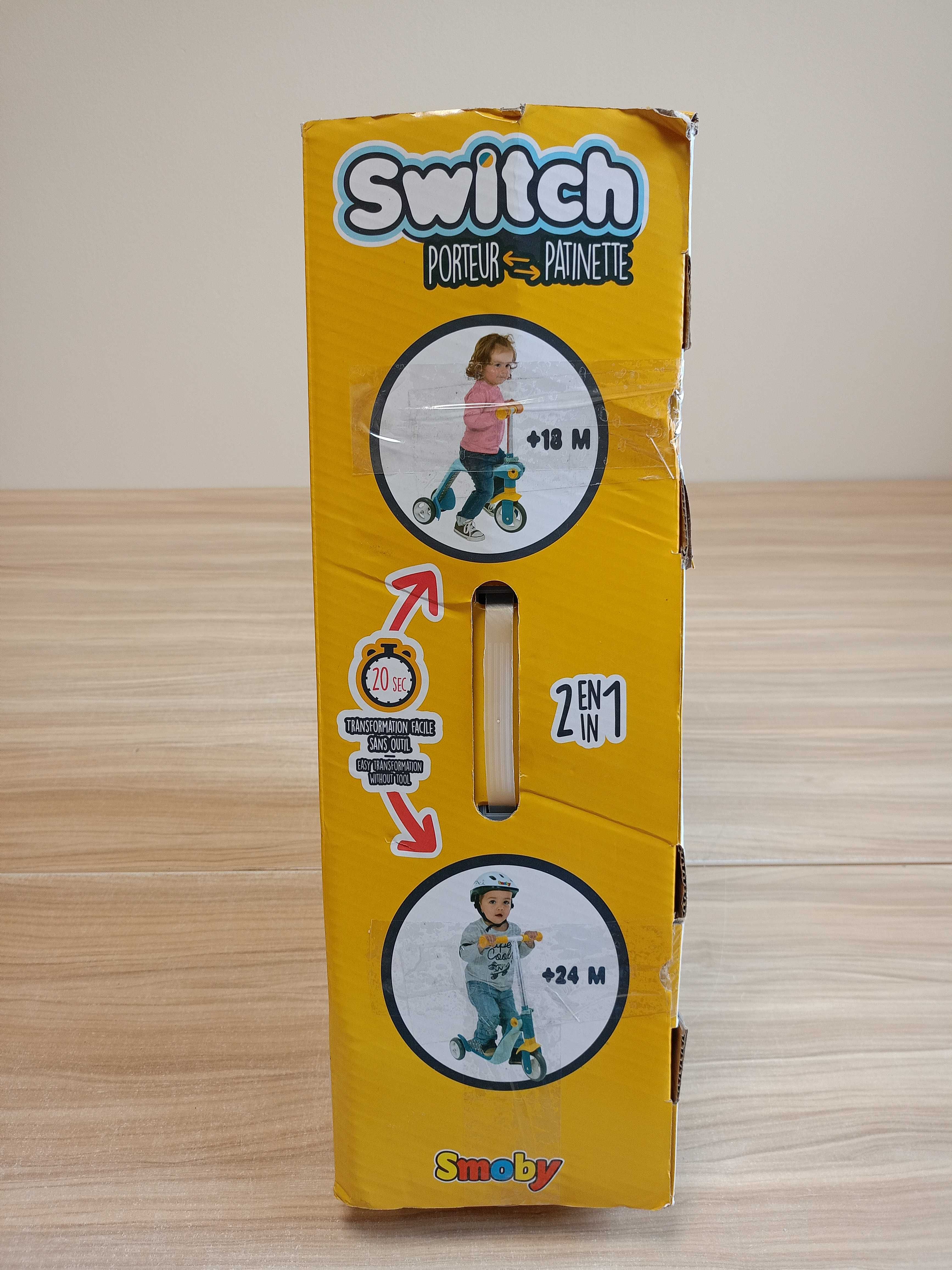 Smoby Switch Hulajnoga 2w1 Rowerek biegowy Jeździk 18m+