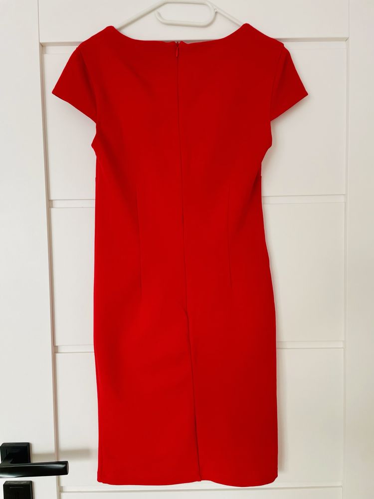 sukienka midi czerwona