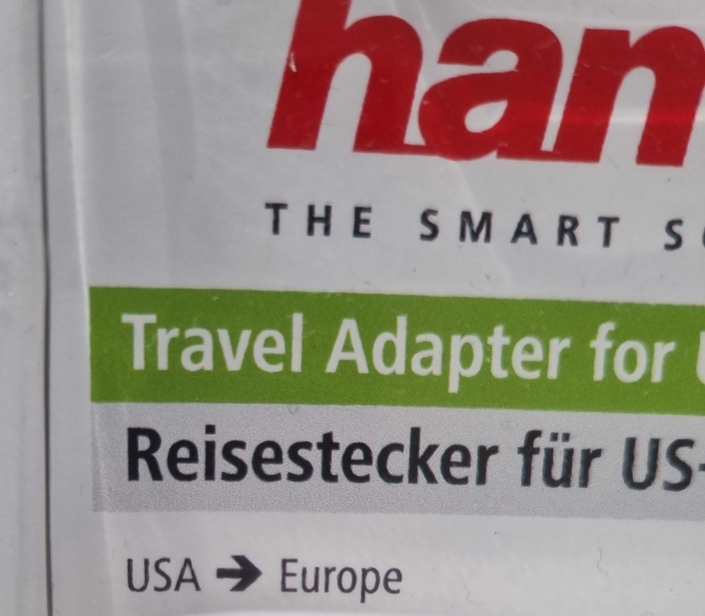 HAMA adapter przejściówka nowa USA>EUROPA typ A/B>E/F