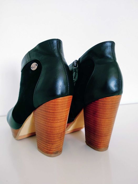 Botins pretos Adolfo Dominguez - T38 (pele)