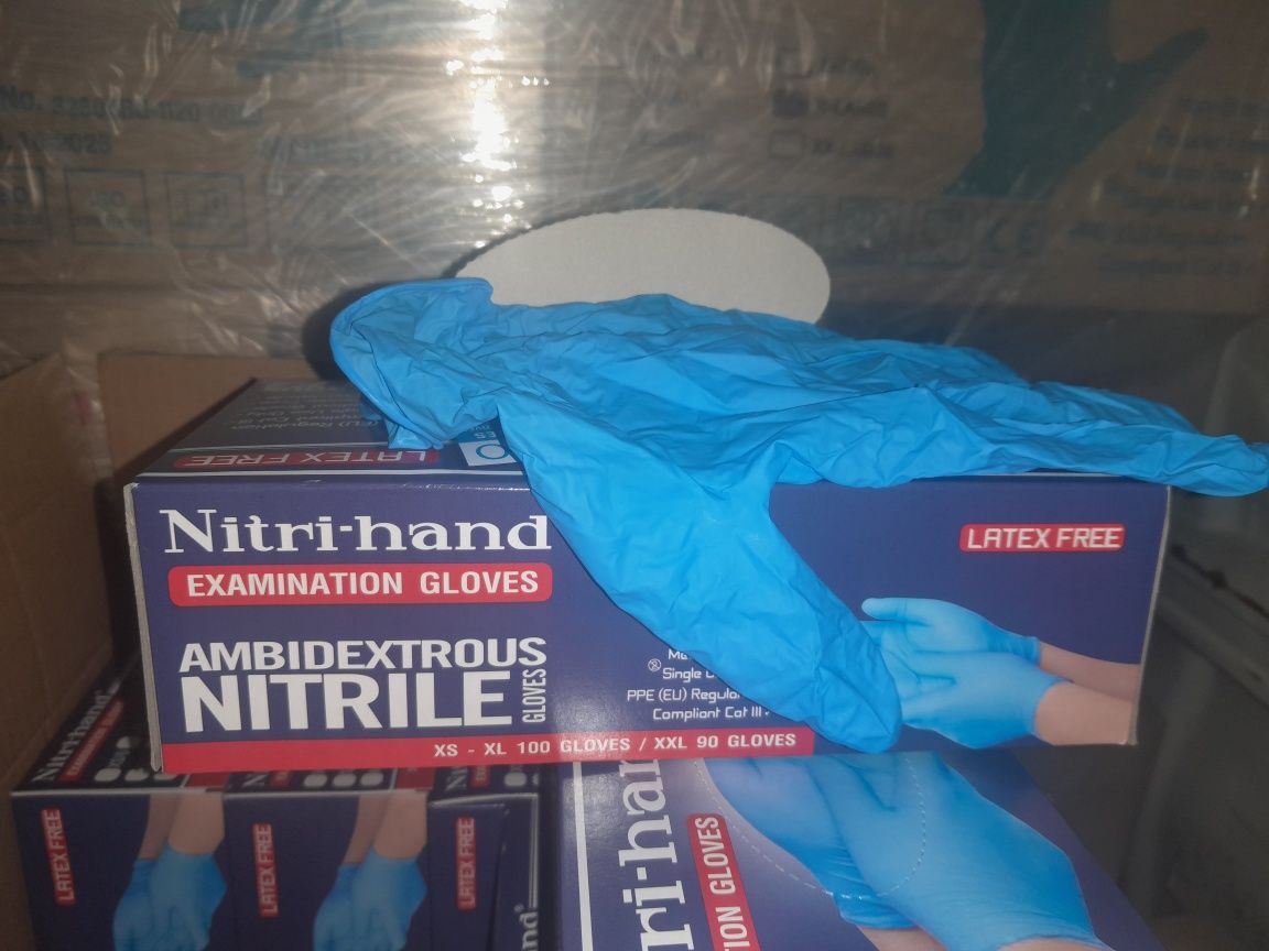 Rękawiczki gumowe nitrylowe NITRY 4ml bardzo mocne 100szt. 20zł okazja