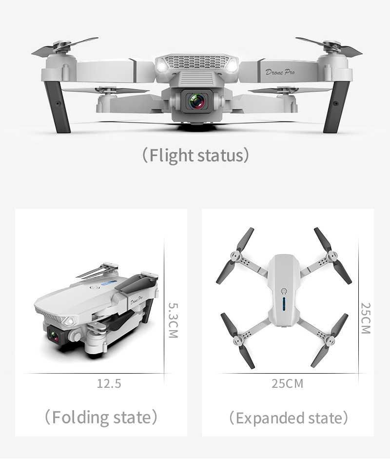 Dron E88Pro 2 kamery quadrocopter WiFi szary