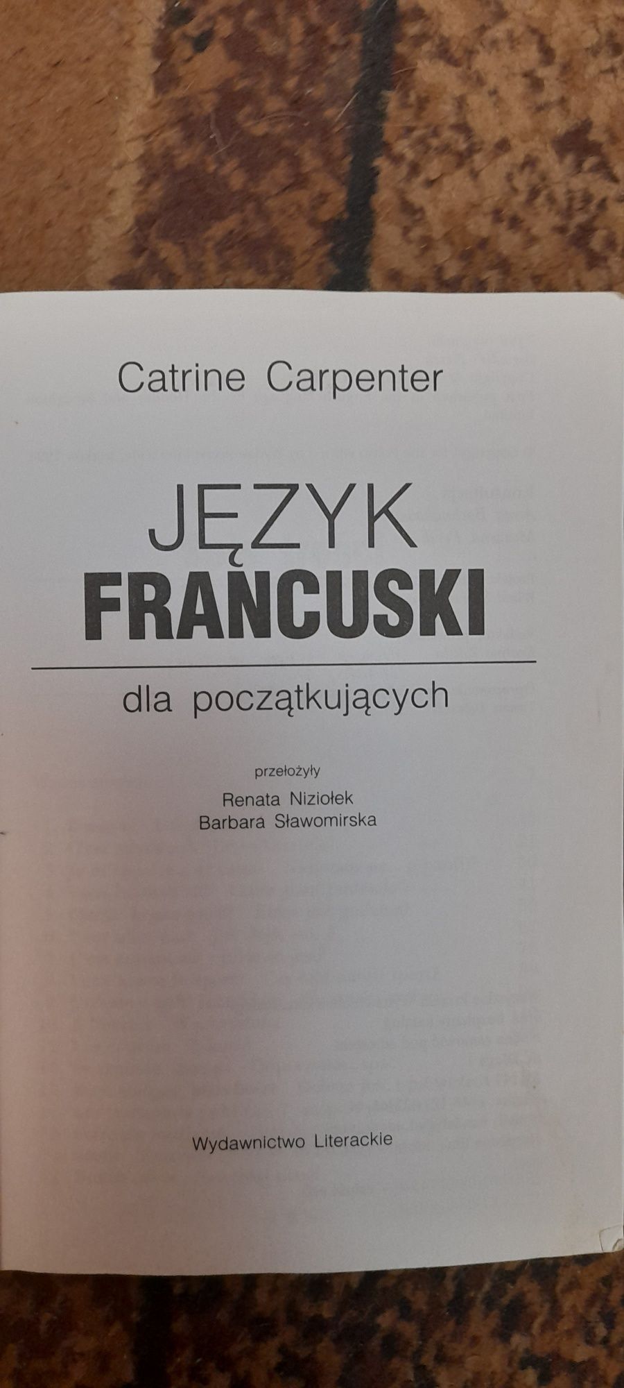 Język francuski dla początkujących - Catrine Carpenter