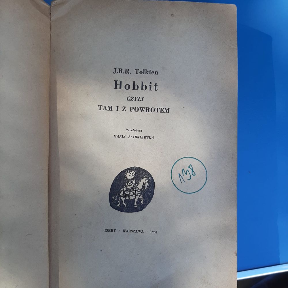 Pierwsze wydanie 1960 Hobbit czyli tam i z powrotem Tolkien