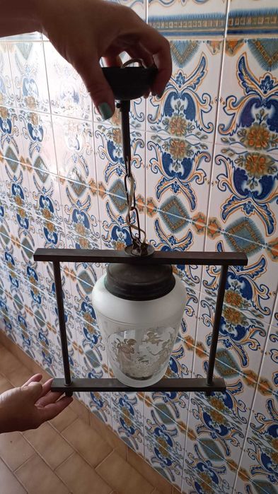 Lustre antigo de 1 lâmpada