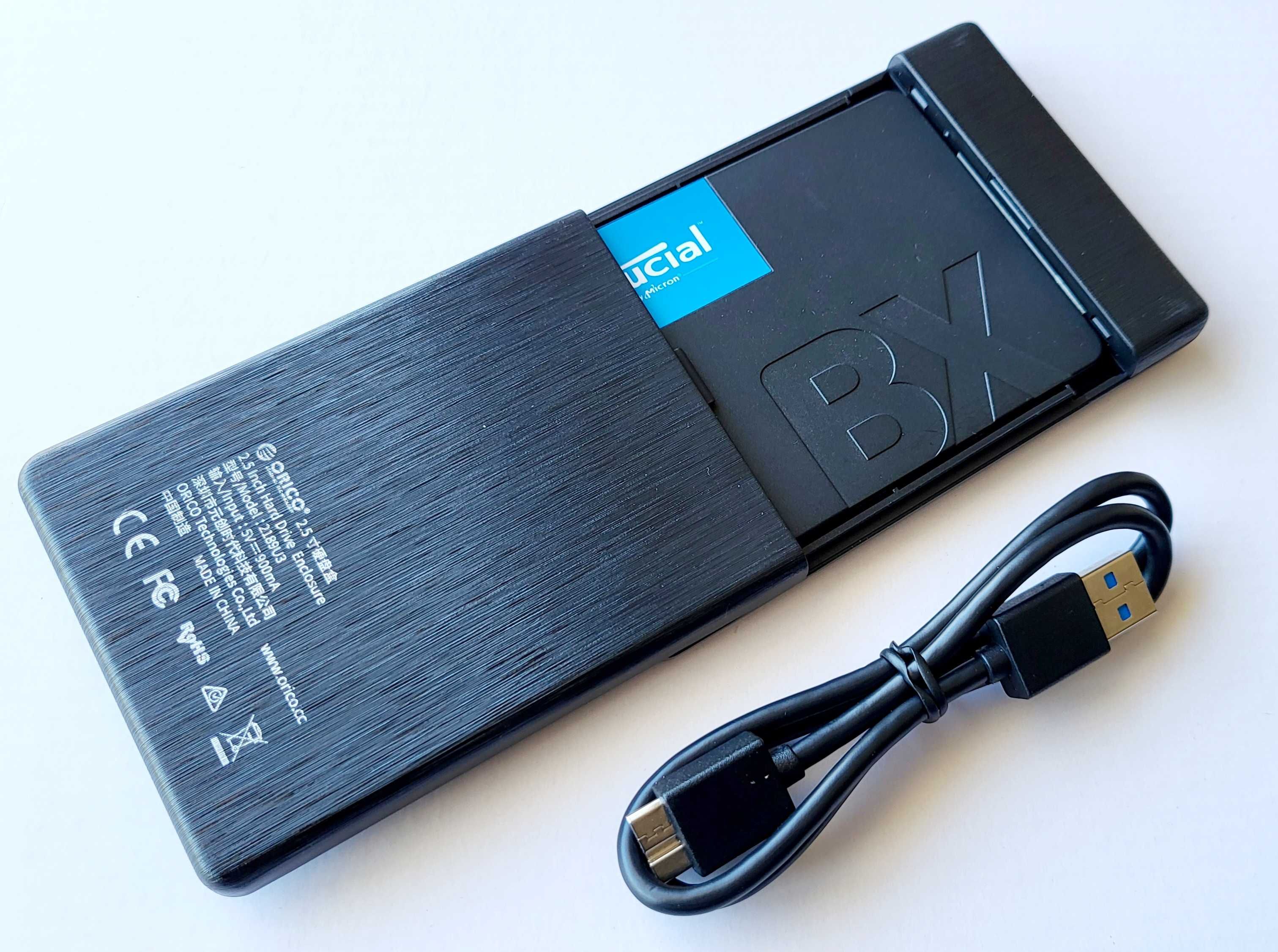 Disco Externo SSD 256 GB  [USB 3.0] - CRUCIAL BX em cx . ORICO