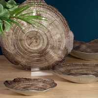 Misa ceramiczna 30 cm jasnobrązowa Rustykalna szkło artystyczne