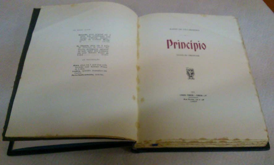 "Principio - Novelas" de Mário de Sá Carneiro. 1ª Edição de 1912