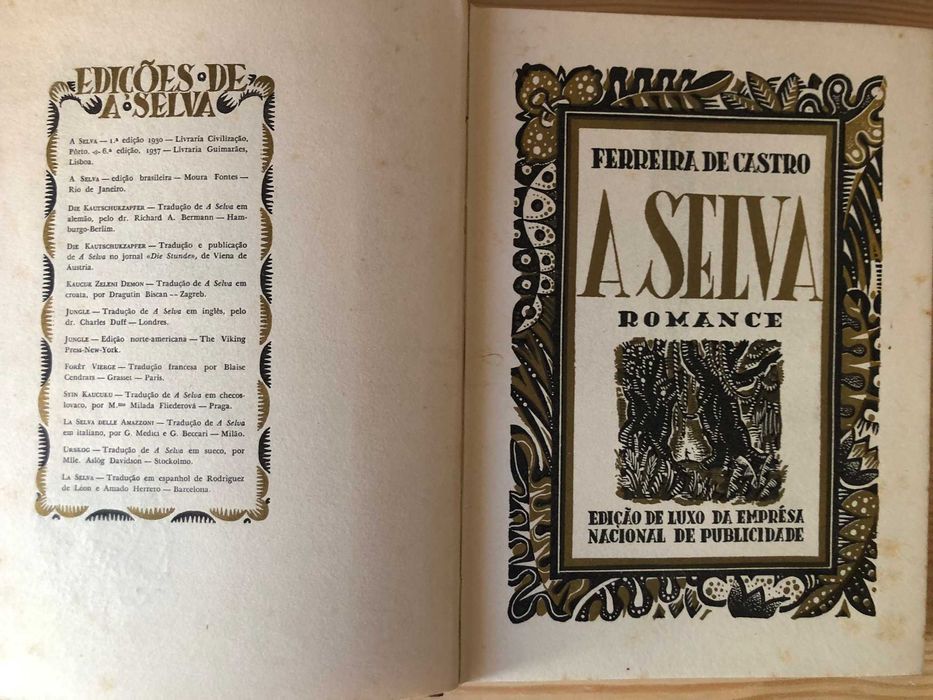 A Selva - Ferreira de Castro - 1937