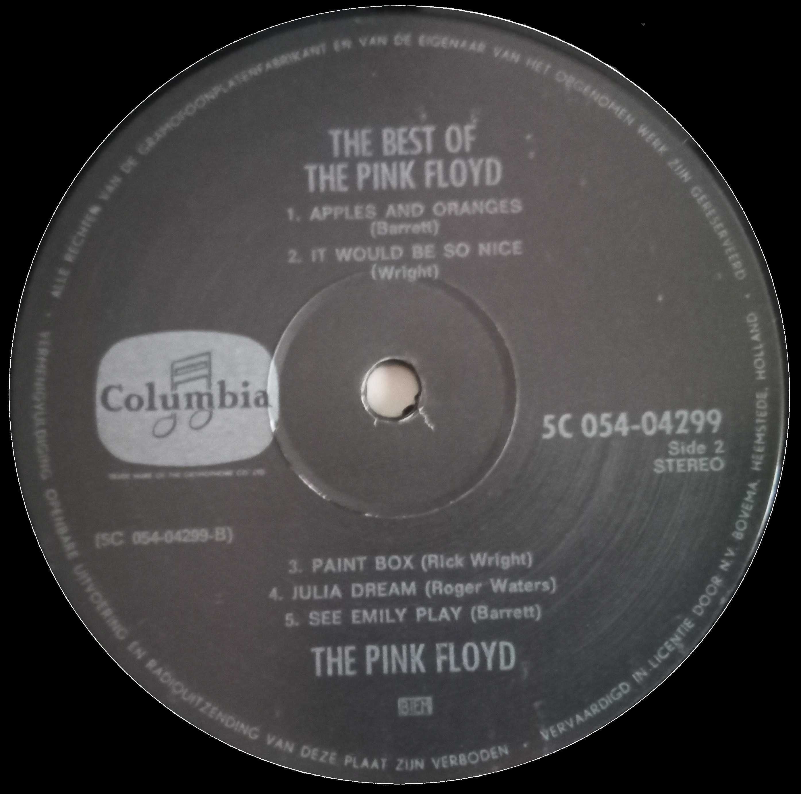 Pink Floyd	- - - - -	The Best Of The Pink Floyd	- - - - -	LP