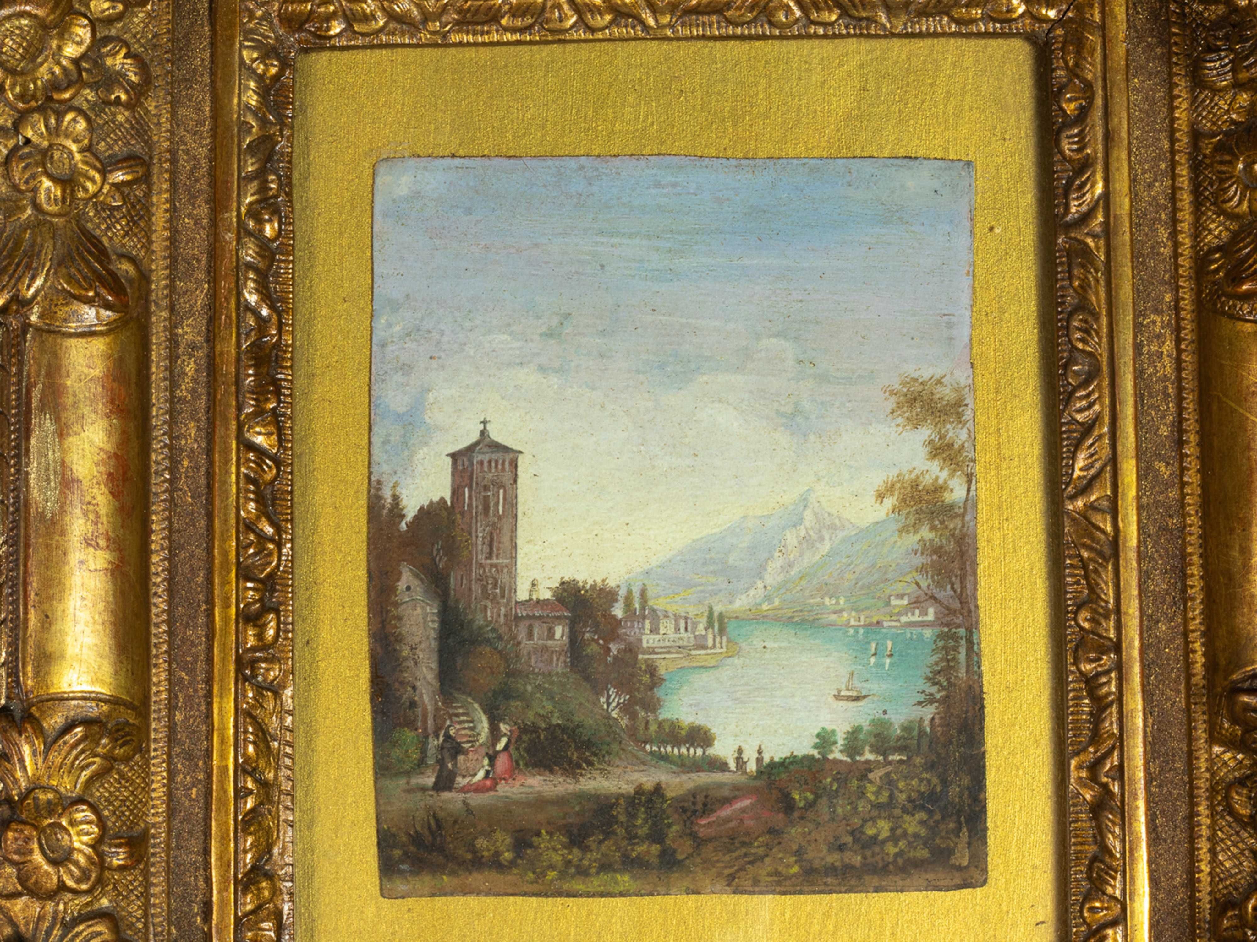 Pintura lago italiano Barroco | século XVIII