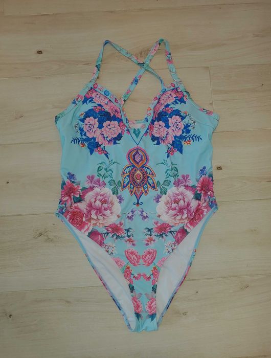 strój kapielowy kwiaty plus size
