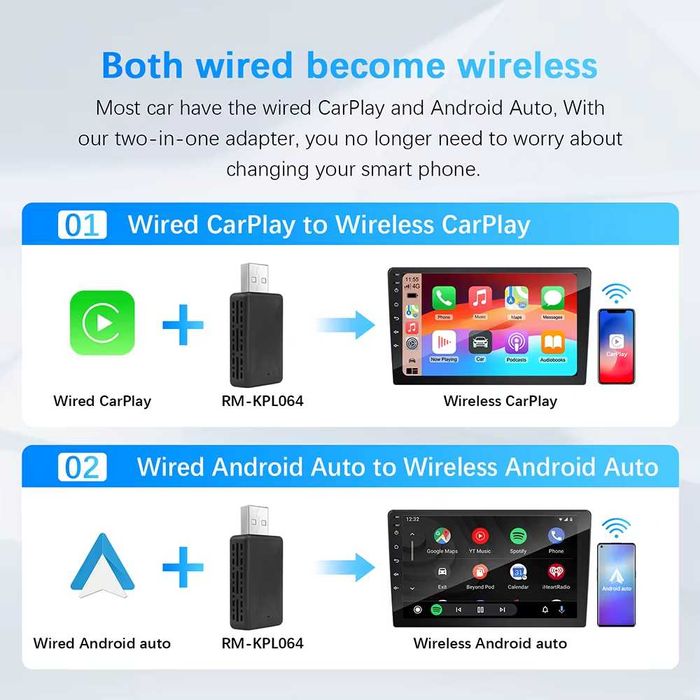 [CarPlay] / [AndroidAuto] якісний безпровідний адаптер флешка карплей
