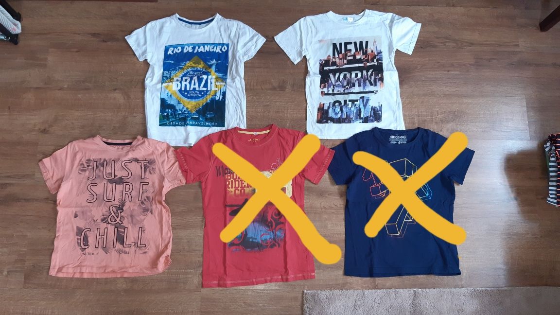 Bluzki, koszulki, t-shirty chłopięce 146/152 - zestaw 6 szt.