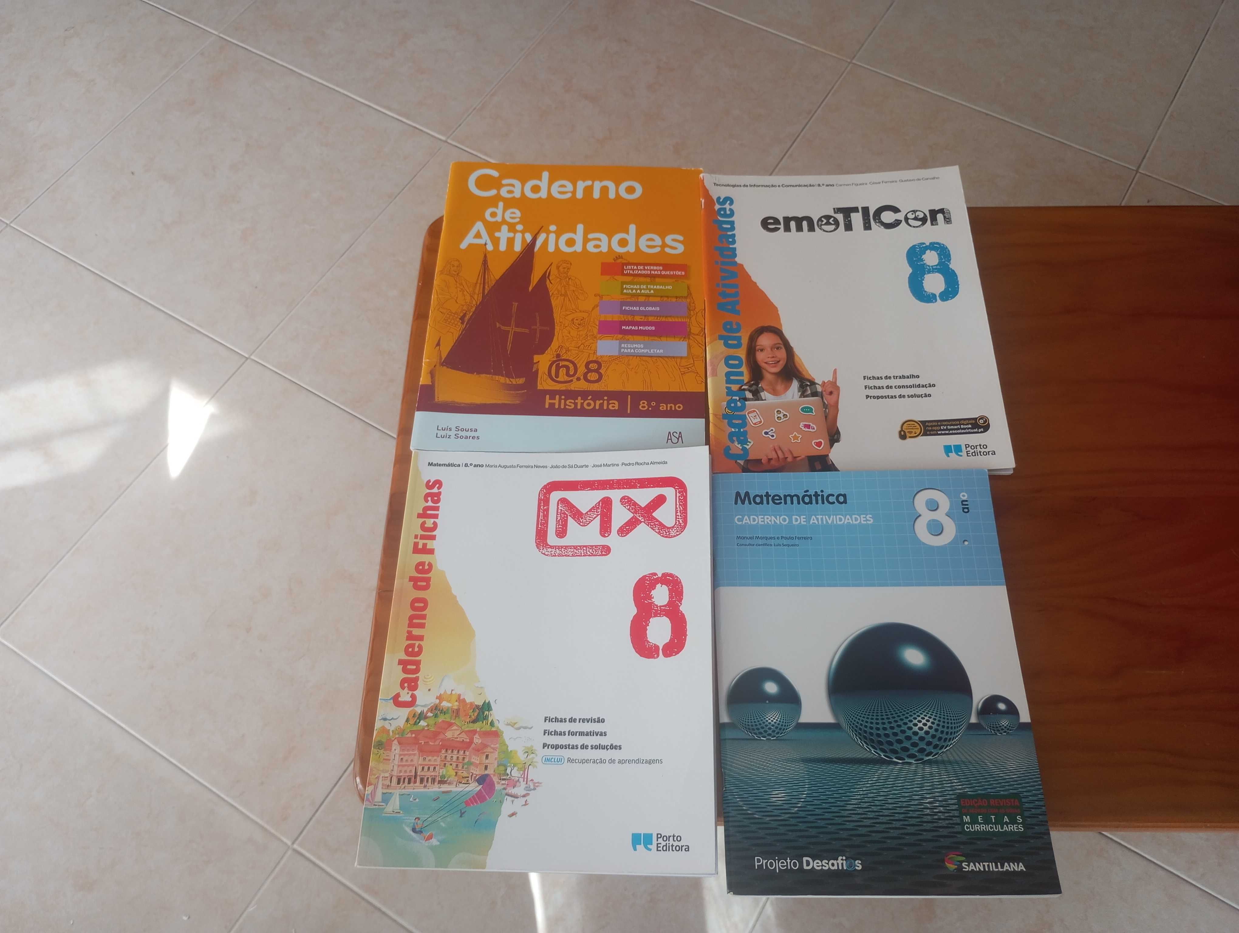 Cadernos fichas 8 ano