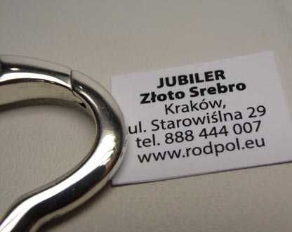 Srebrny karabińczyk serce brelok