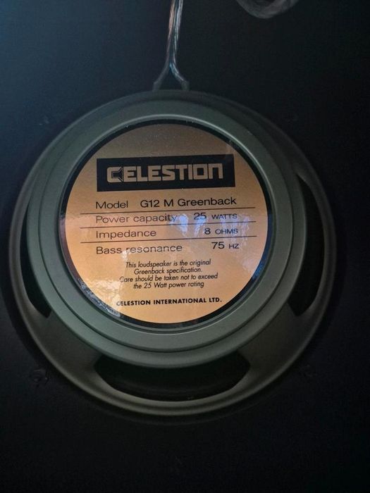 Coluna / Cab Palmer 1x12 Celestion Greenback