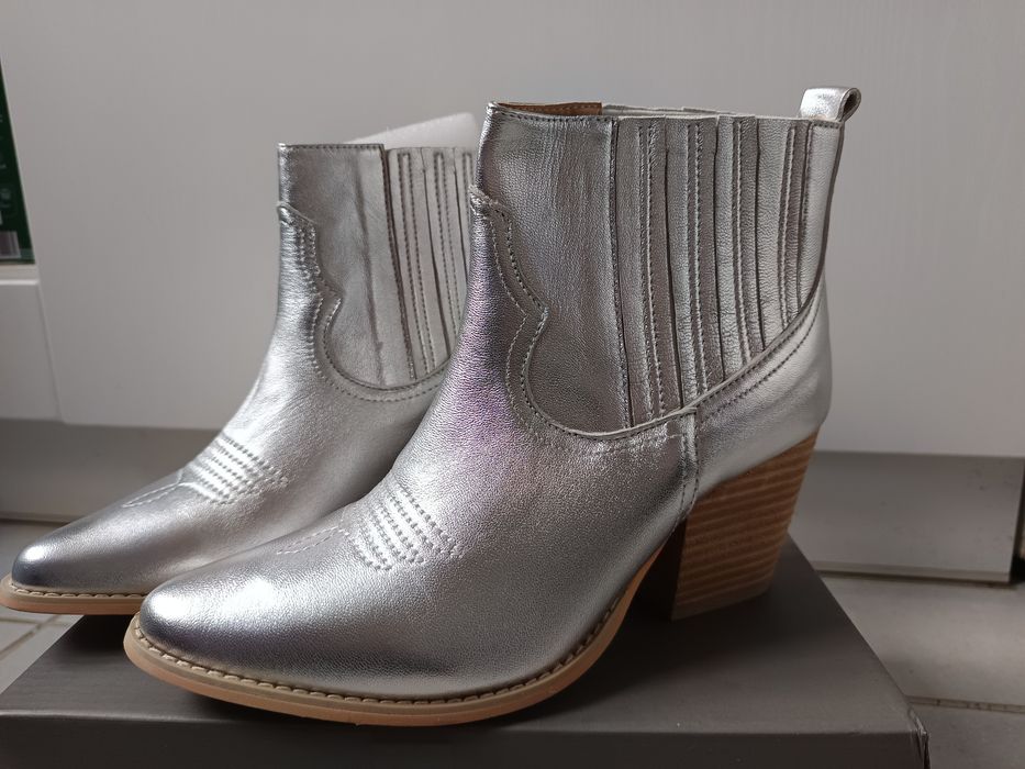 Казакі, ковбойки, натуральна шкіра, 39р