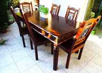 Piękny stół drewniany 180x90cm z kompletem 6 krzeseł