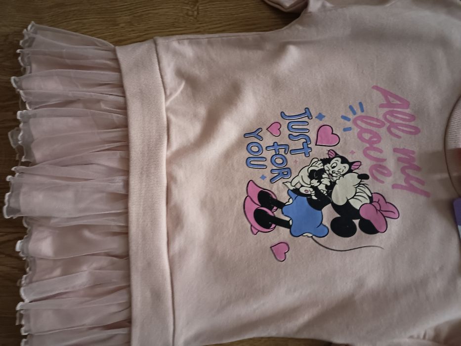 Nowa bluza + bluzka myszka Minnie r.134