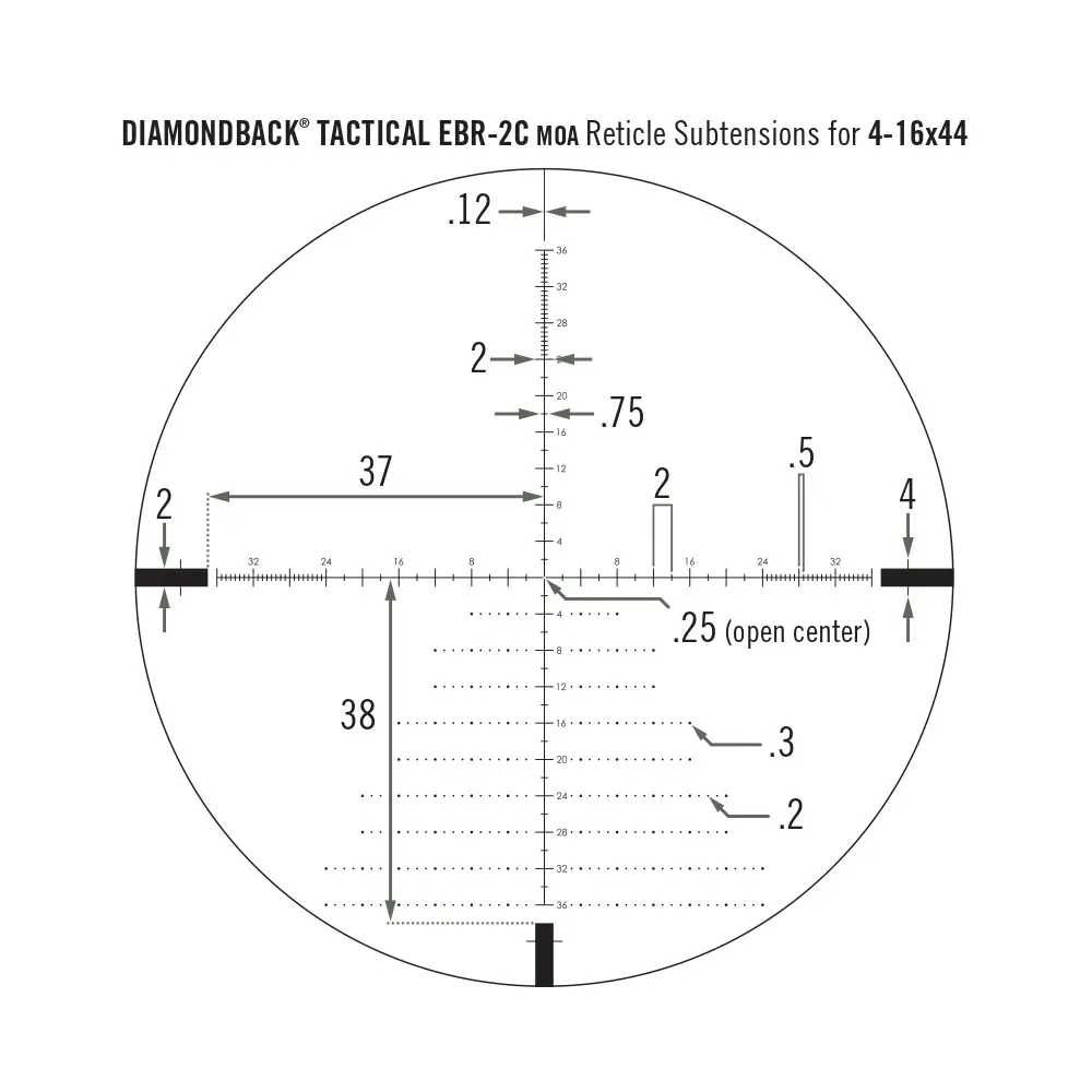 Приціл оптичний Vortex Diamondback Tactical FFP 4-16x44 EBR-2C MOA