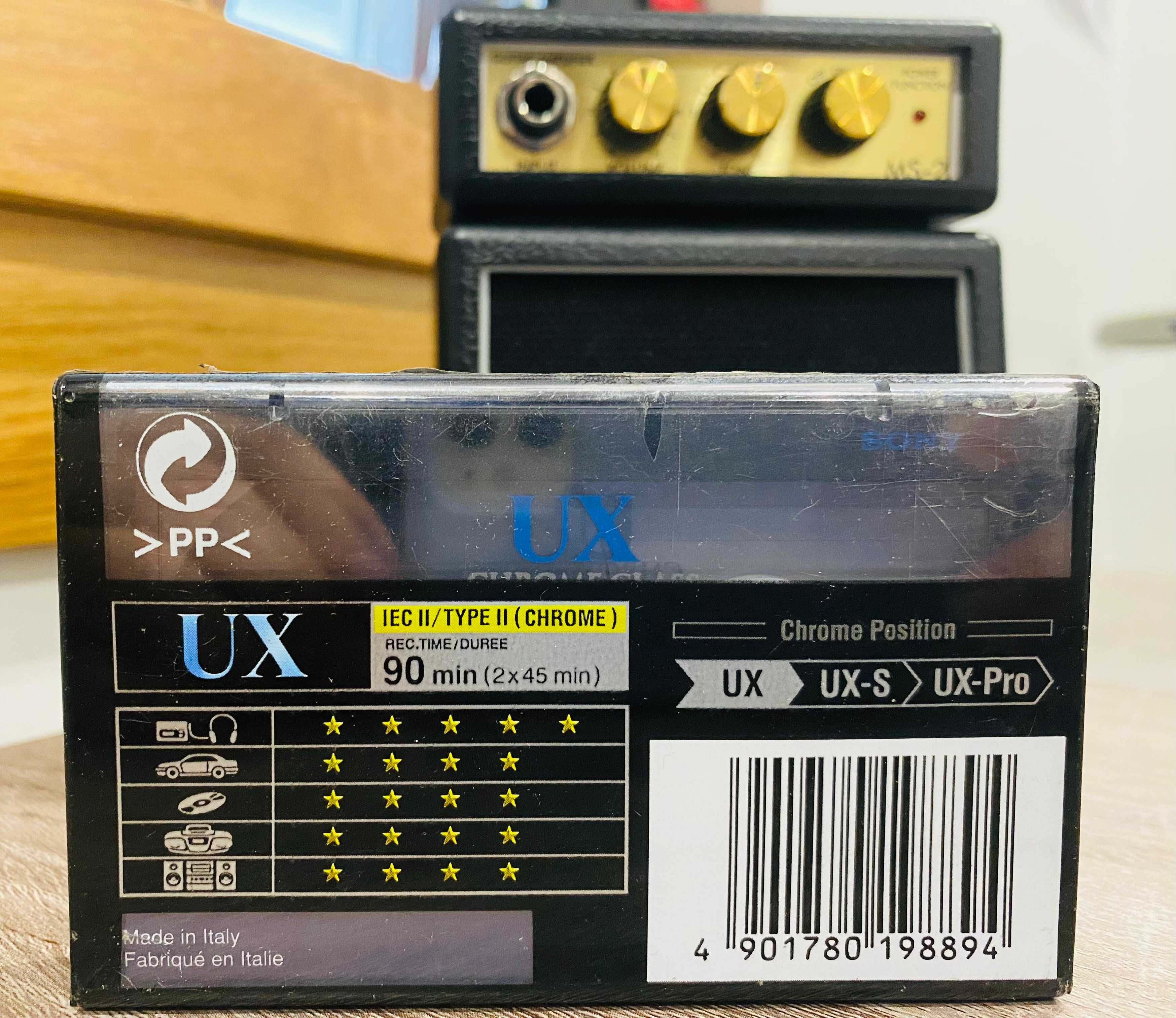 Cassetes de áudio selada - nova Sony UX 90 (preço 10x unidades)