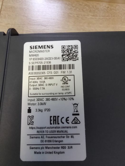 Falownik Siemens Micromaster 420 3,0kW