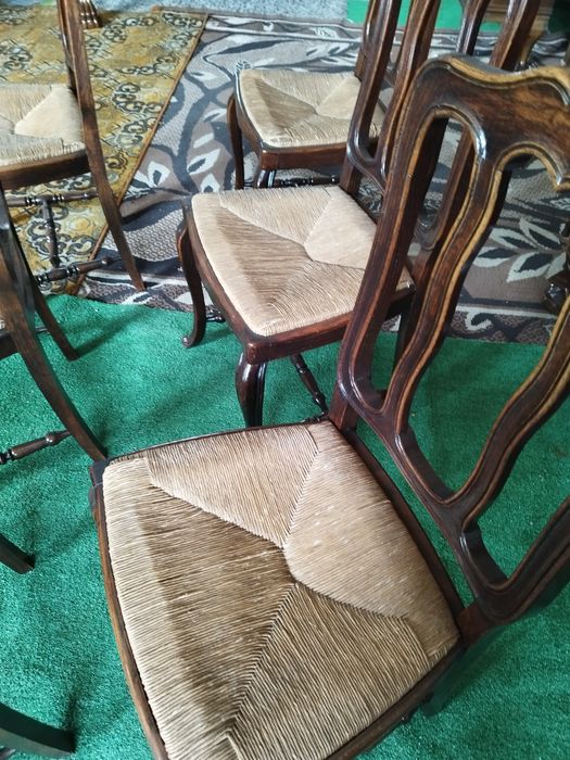 krzesła salonowe drewniane Antyk Vintage 6 sztuk