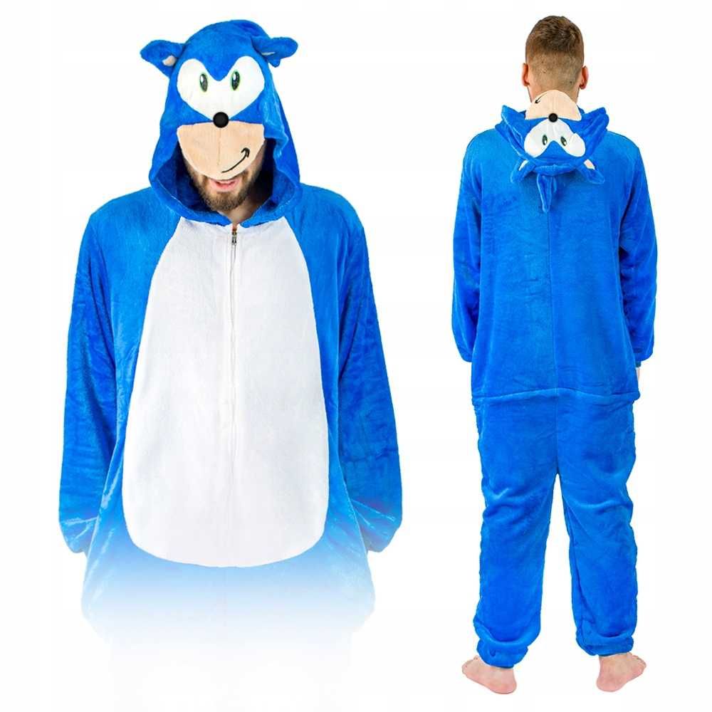 KOSTIUM  KIGURUMI Przebranie Strój Kostium  Dres  SONIC XL