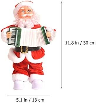 Figurka lalka święty Mikołaj z akordeonem 30cm na baterie