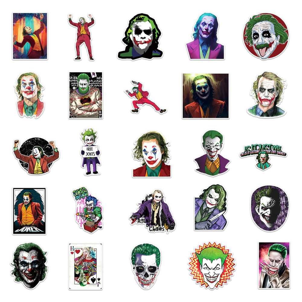 Наклейки стикеры Джокер Joker декор скейт ноут велосипед блокнот смарт