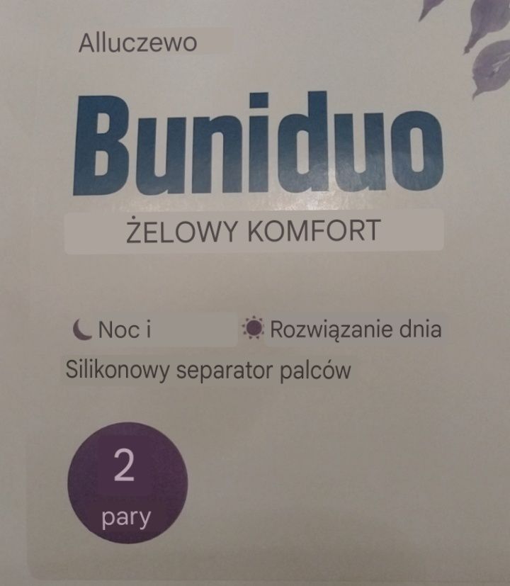 Silikonowy separator palców na haluksy  NOWY dzień i noc