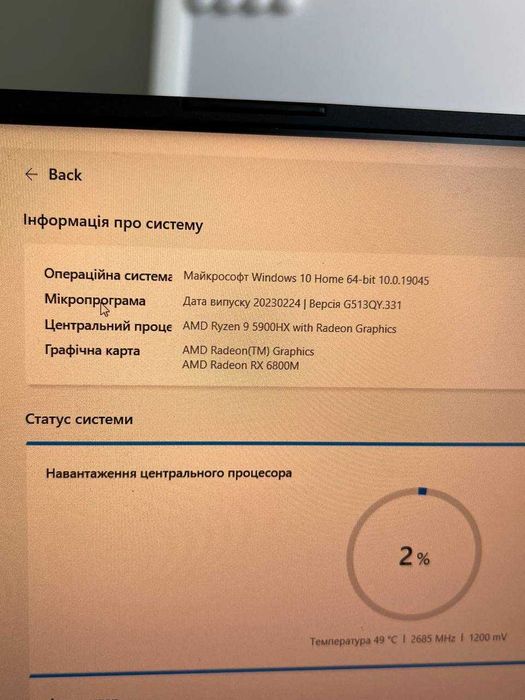 Ноутбук ASUS ROG Strix G15 G513QY