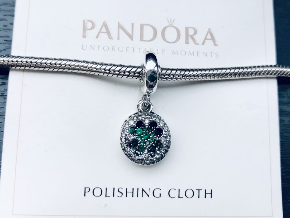 Charms do branosletki typu pandora s925 srebrny nowy koniczyna