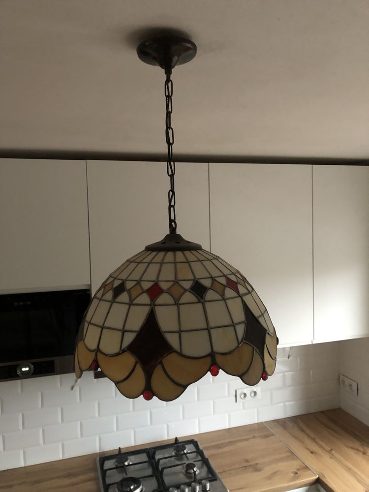 Duża lampa wisząca Witrażowa jak nowa