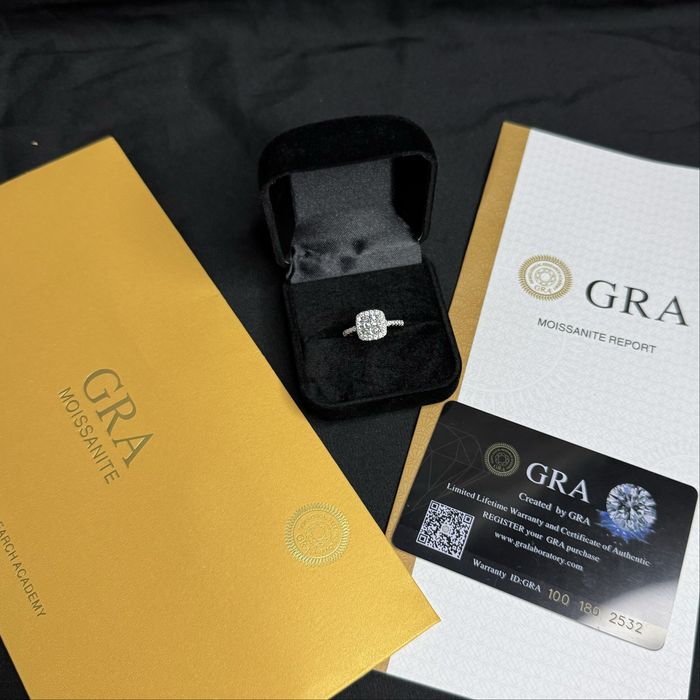 Каблучка з муассанітом 1 ct