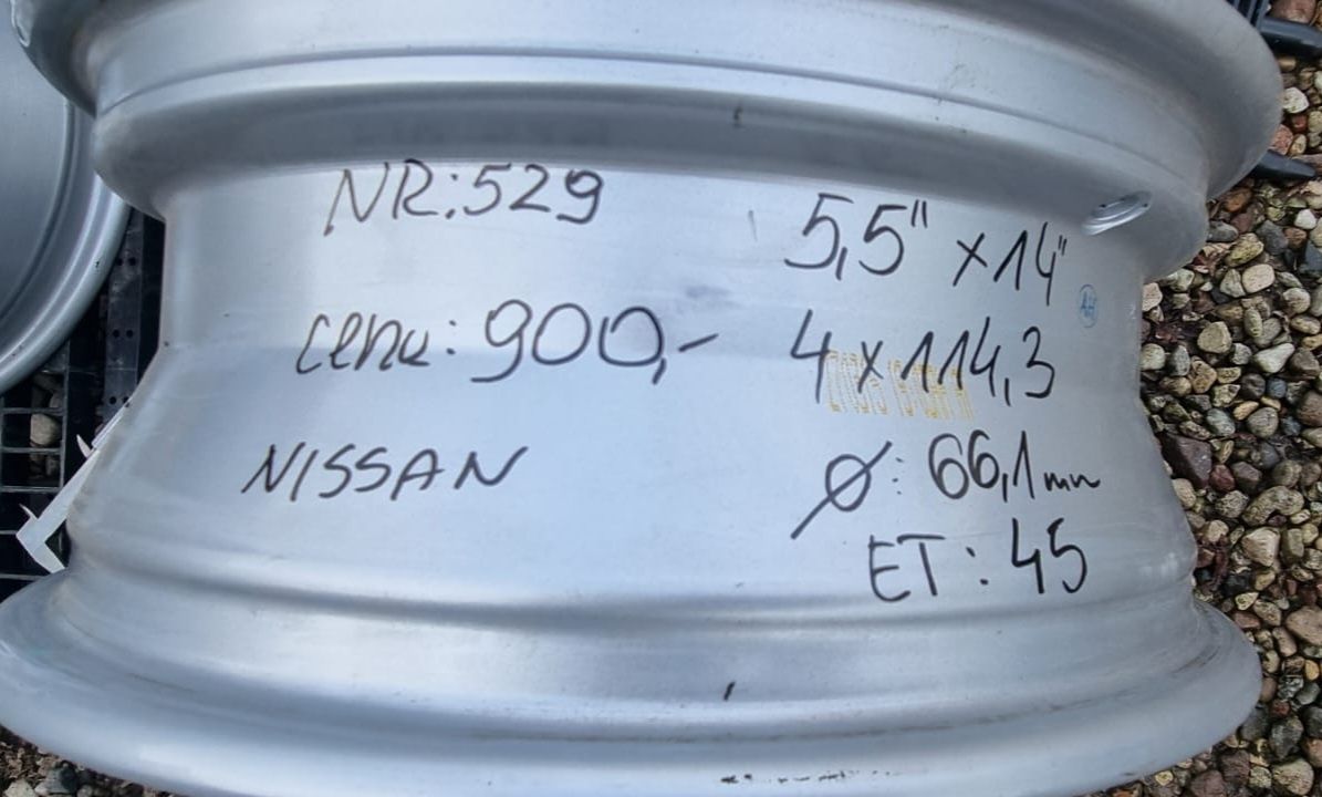 Alufelgi 14" 4x114,3 Nissan