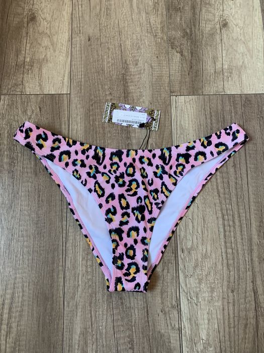 Boohoo klasyczny dół kąpielowy bikini panterka animal print S/M