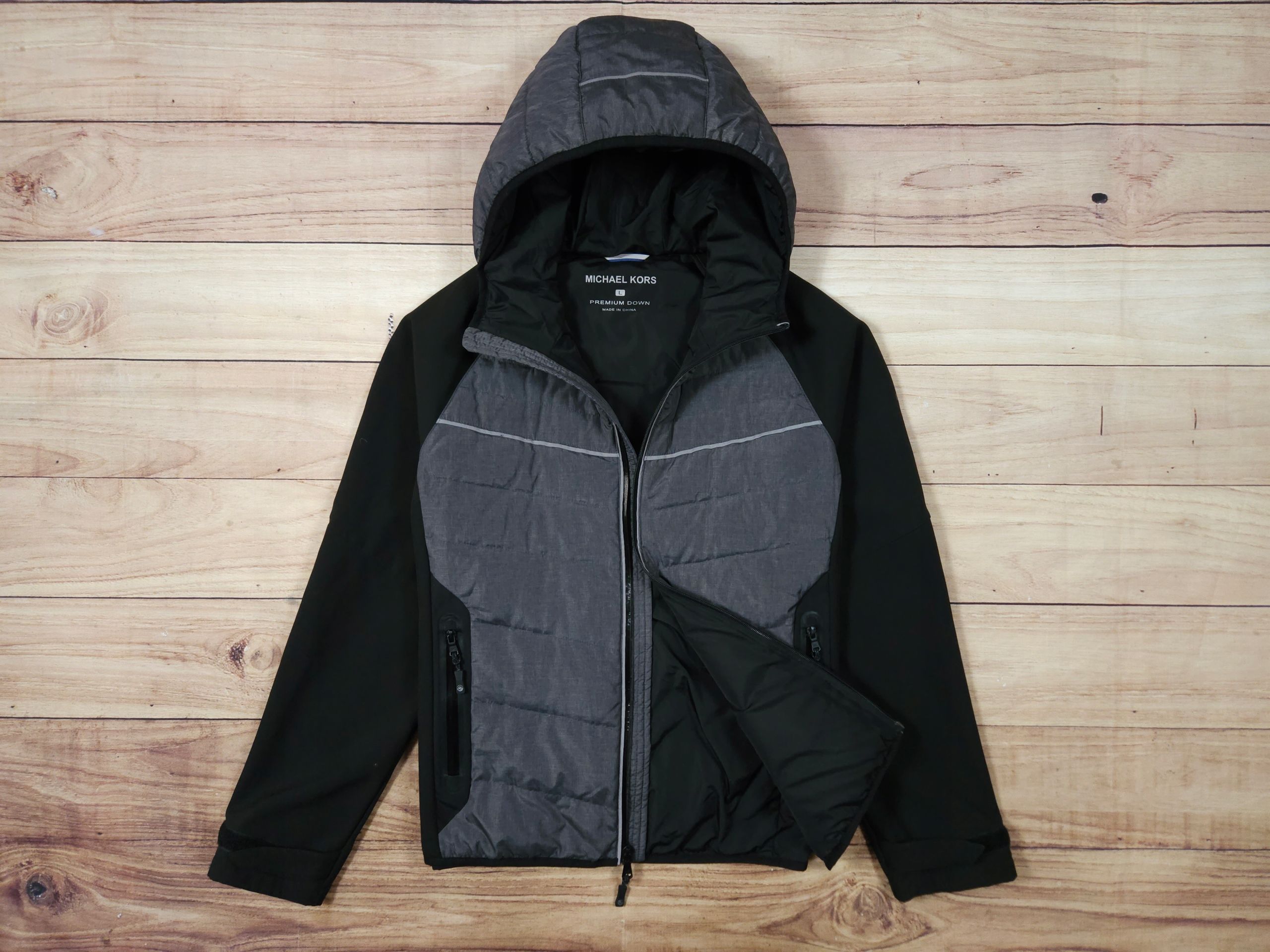MICHAEL KORS Kurtka Hybryda Puchowa Softshell Męska r. L
