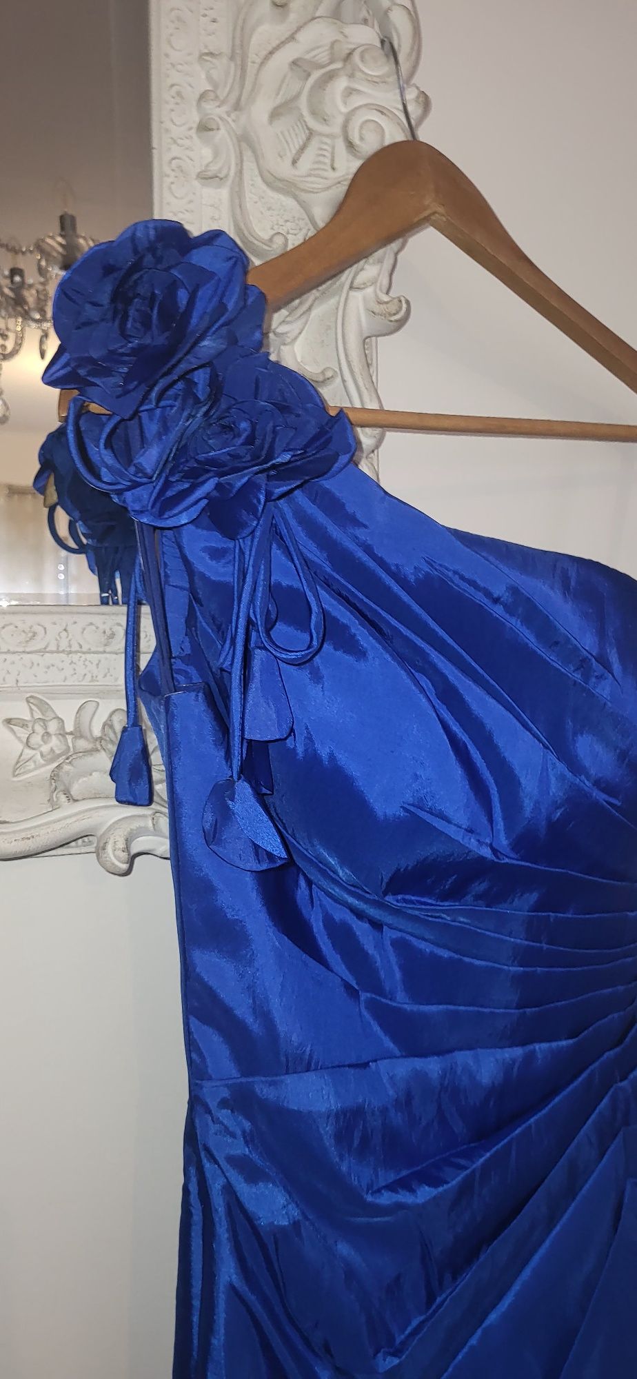 Vestido azul de cerimónia