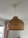 Lampa Ikea Misterhult sufitowa wisząca boho bambus