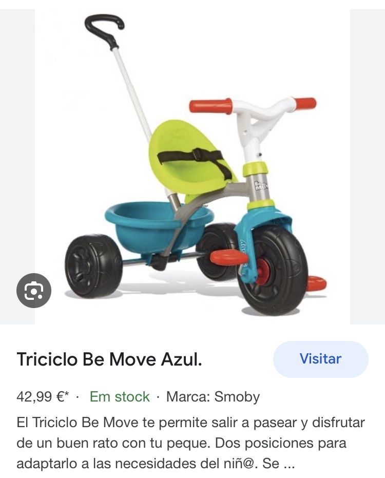 Triciclo be móvel azul