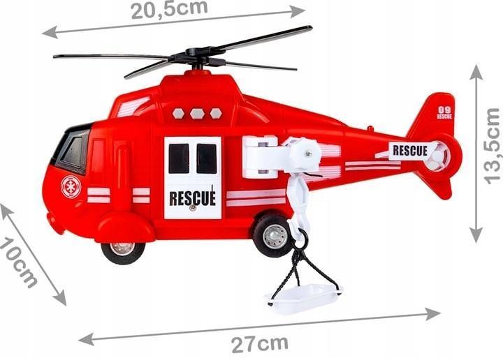 Helikopter Policja 1:16 Dźwięk, Światło Projektor