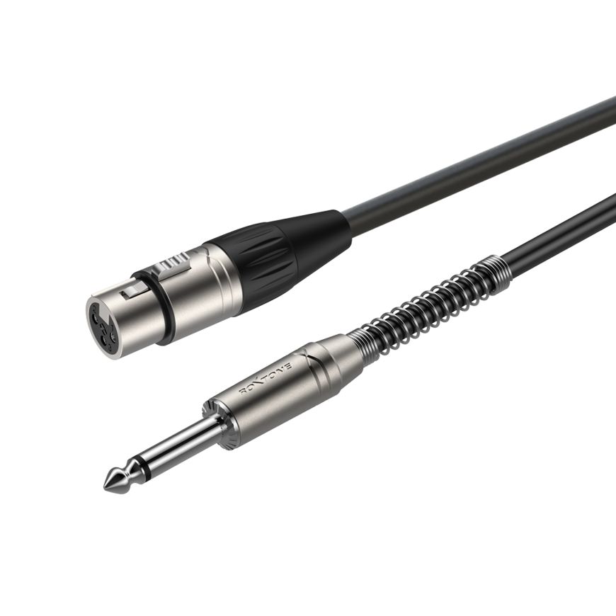 Roxtone SMXJ210L1 - kabel mikrofonowy Jack-XLR 1m