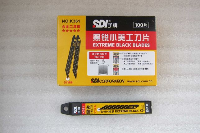 SDI K361 запасные лезвия для ножа 9мм 30 градусов Сегментные лезвия