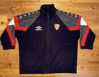 Uumbro 1995/1996 Sevilla Track Adults XXL Football Jacket Velvet