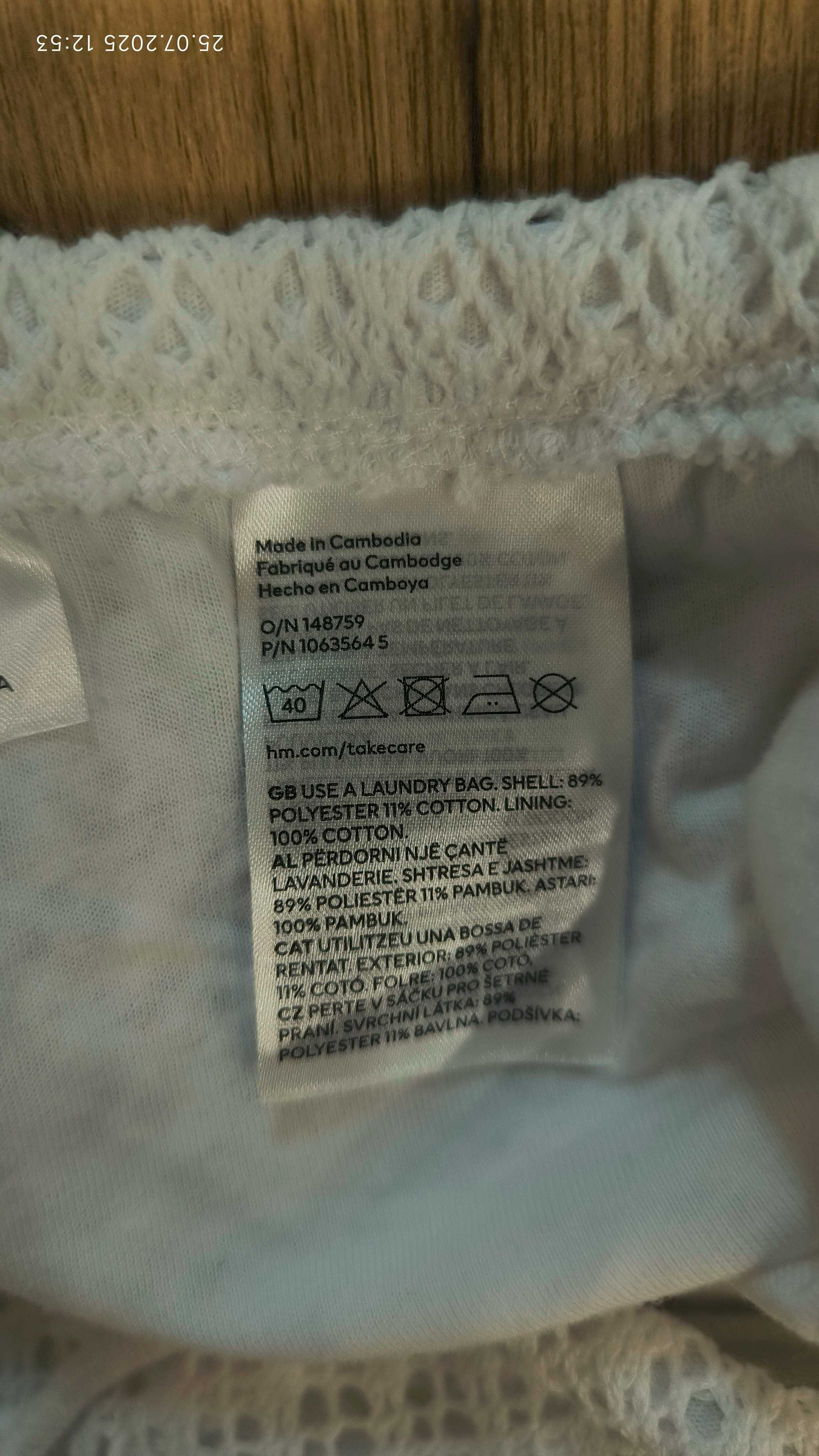 Nowe białe ażurowe spodnie H&M, roz. 38/40/42